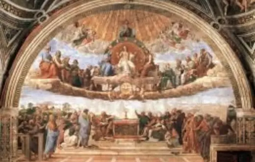 Rafael Santi "Dysputa o Najświętszym Sakramencie" / 