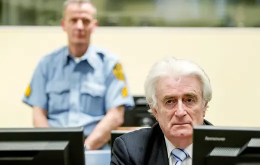 Radovan Karadżić, Haga, 24.03.2016 r. / / Fot. Robin van Lonkhuijsen / AFP/EAST NEWS