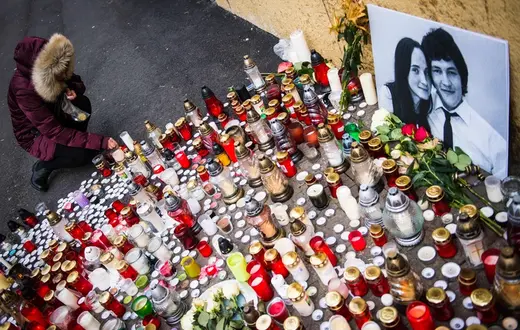 W centrum Bratysławy, 26.02.2018 r. / FOT. VLADIMIR SIMICEK / AFP/EAST NEWS