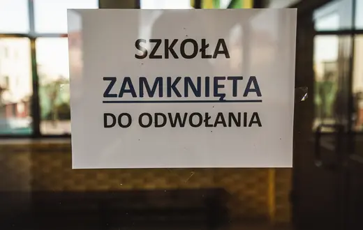 Powiatowy Zespół Szkół Nr 1 w Kościerzynie, marzec 2020 r. / Fot. Karol Makurat/REPORTER /