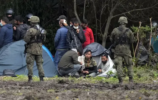 Uchodźcy na granicy polsko-białoruskiej, 1 września 2021 r. Fot. AP/Associated Press/East News / 