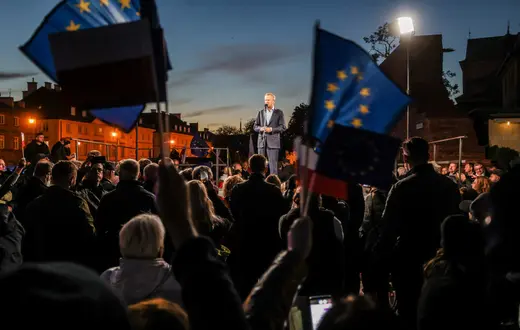 Protesty proeuropejskie po decyzji TK, Warszawa, 10 października 2021 r. / FOT. Karolina Misztal/REPORTER / 