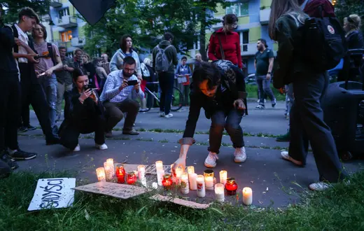 Protest "Ani jednej więcej" po śmierci 33-letniej Doroty Lalik w szpitalu w Nowym Targu. Kraków, skwer Praw Kobiet, 7 czerwca 2023 r. / fot. Beata Zawrzel/REPORTER / 