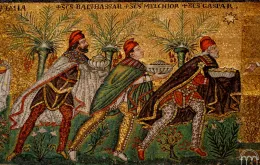 Mozaika Trzech Króli, bazylika San Appolinare Nuovo z VI wieku, Rawenna /  / fot. AlbumRomanski.pl