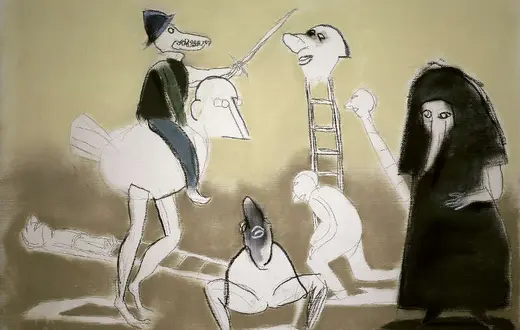  / ryc. Andrzej Dudziński, z cyklu hiszpańsko-włoskiego / Dibujos italo-españoles, 1996-2000
