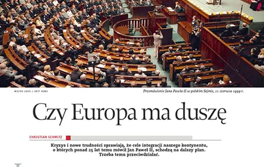 Okładka dodatku: Czy Europa ma duszę / Fot. Wojtek Laski / EAST NEWS