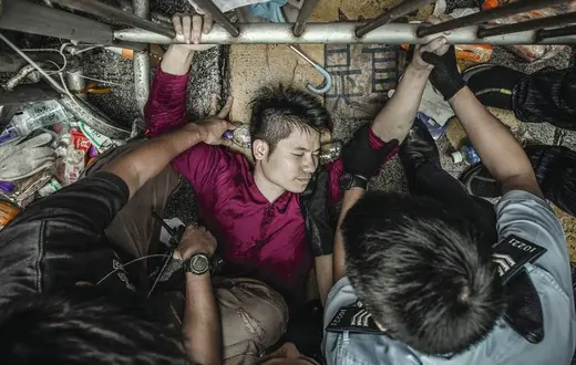 Prodemokratyczne demonstracje w Hongkongu, 3 października 2014 r. / Fot. Philippe Lopez / AFP / EAST NEWS