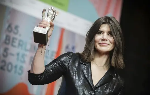 Małgorzata Szumowska ze Srebrnym Niedźwiedziem, Festiwal Filmowy w Berlinie, 14 lutego / Fot. Joerg Carstensen / EPA / PAP