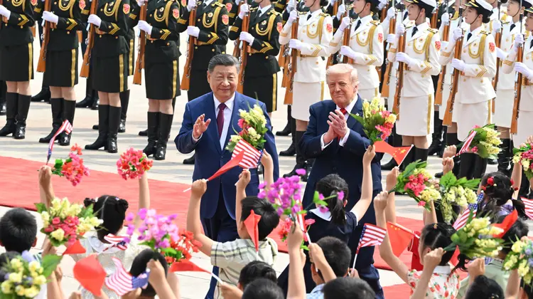 Xi Jinping i Donald Trump w Beijing 14 maja 2026 roku // Fot. Xinhua/Rao Aimin
