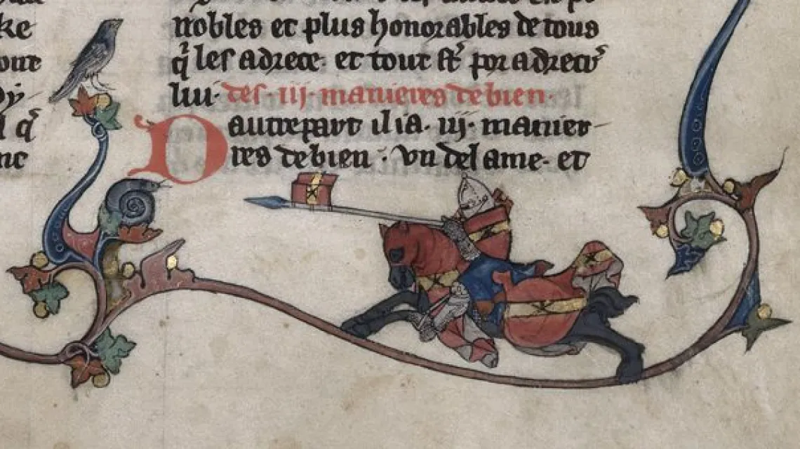 Brunetto Latini, Li Livres dou Tresor, Pn Francja (Pikardia), ok. 1315-1325, British Library Yates Thompson 19, fol. 87. / / fot. wg www.bl.uk