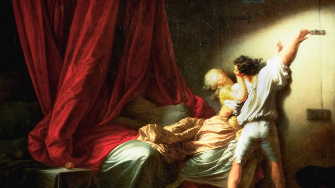 Jean-Honoré Fragonard, „Zasuwka”, ok. 1778 r. / Fot. RMN-GRAND PALAIS (MUSÉE DU LOUVRE) / Daniel Arnaudet