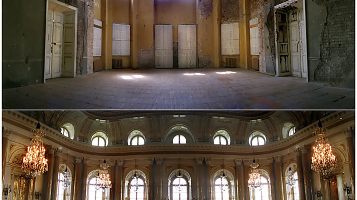 Anna Bedyńska, Pałac w Guzowie bez pomocy finansowej władz nie ma szans zachwycać jak Zamek Królewski, Guzów, Warszawa 2009. Fotografia z cyklu ilustrującego "raporty o stanie kultury", Kongres Kultury Polskiej 2009. / 