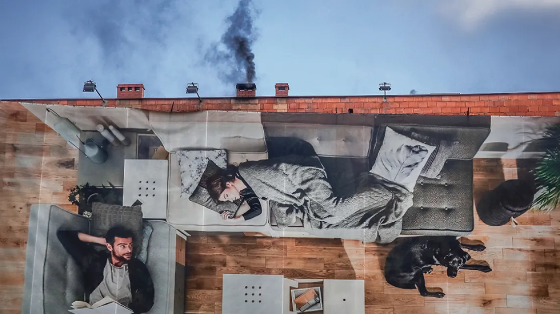 Baner reklamowy w Gliwicach, 2018 r. / BEATA ZAWRZEL / REPORTER