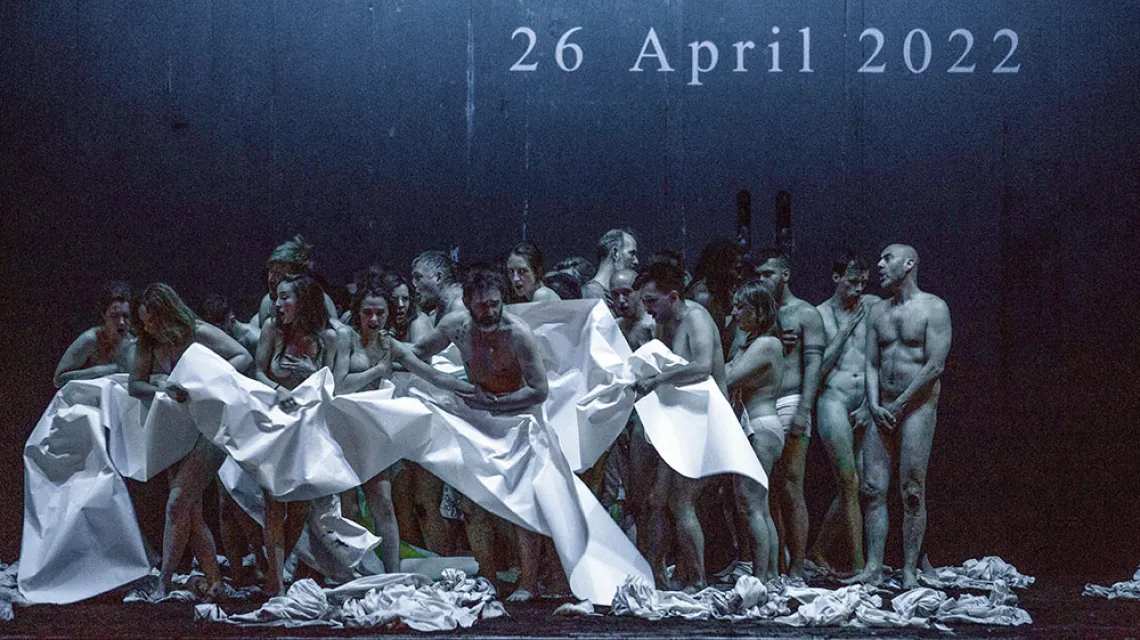 W.A. Mozart „Requiem”, reż. Romeo Castellucci, teatr operowy La Monnaie, Bruksela, 26 kwietnia 2022 r. / BERND UHLIG