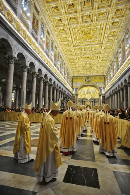 Uroczyste otwarcie Synodu biskupów w bazylice św. Pawła za Murami, 5 października 2008 r. / fot. KNA-Bild / 