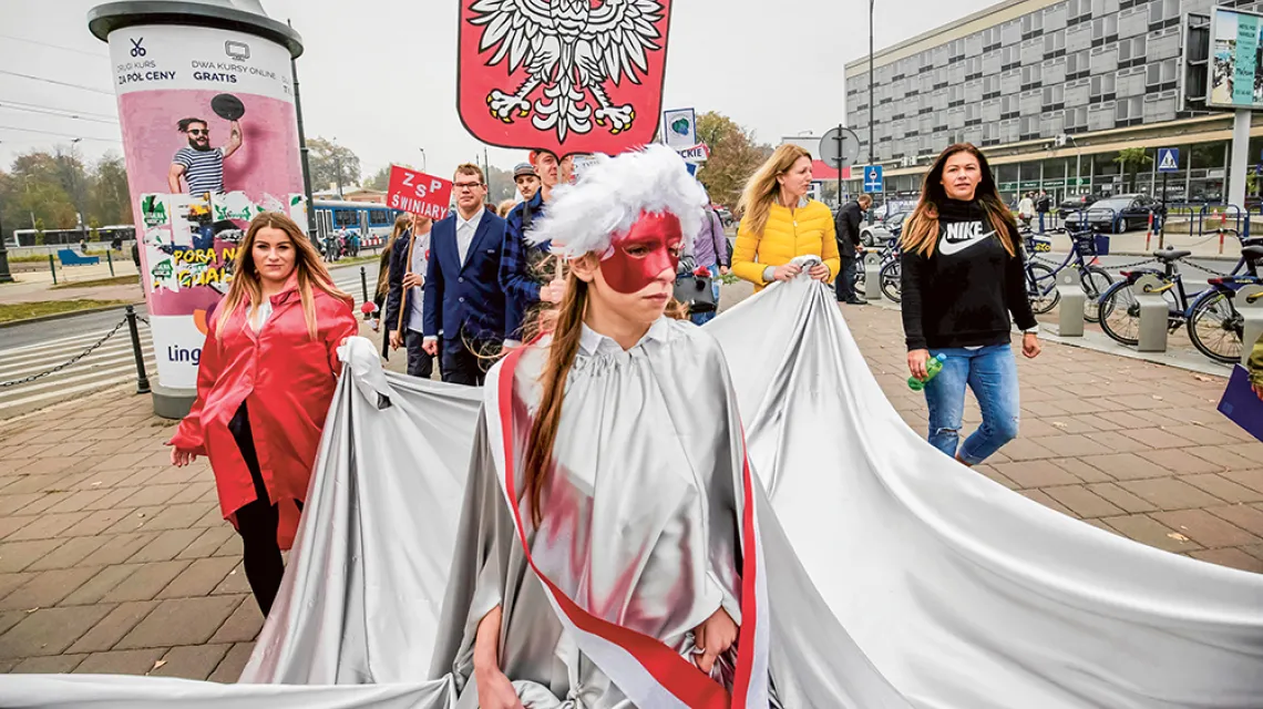 Marsz dzieci z okazji 100-lecia niepodległości, Kraków, październik 2018 r. / JAKUB WŁODEK / AGENCJA GAZETA