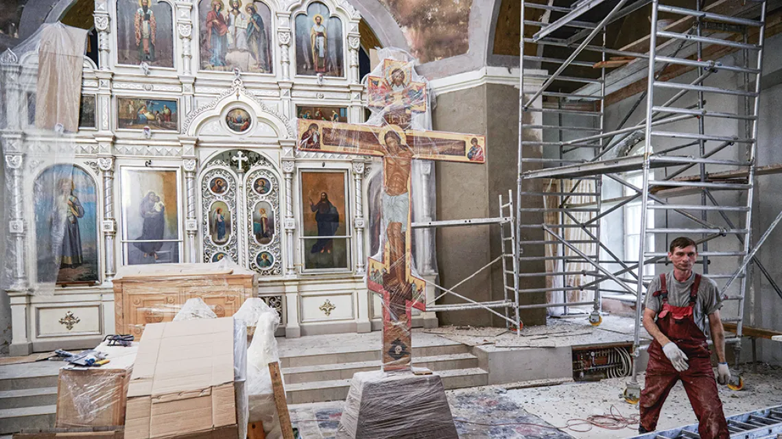 Renowacja cerkwii w Rezekne. Łotwa 19 sierpnia 2016 r. / PIERRE CROM / GETTY IMAGES