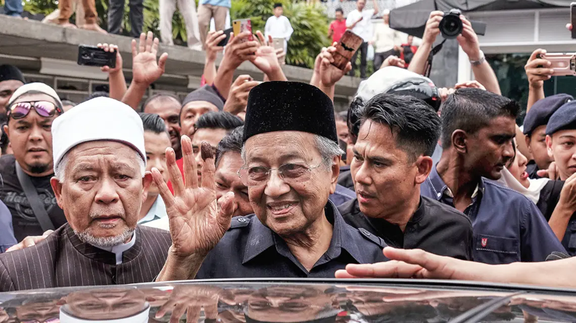 Nowy premier Malezji, 92-letni Mahathir Mohamed. Kuala Lumpur, 11 maja 2018 r. / SADIQ ASYRAF / AP / EAST NEWS