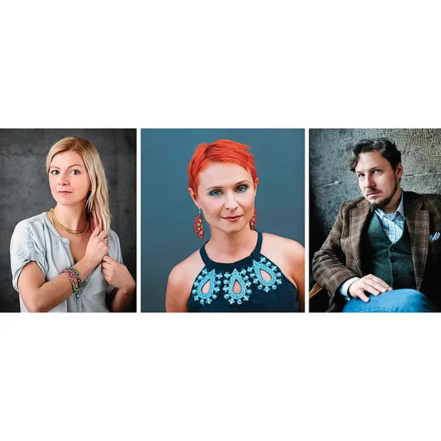 Od lewej: Gaja Grzegorzewska, Zośka Papużanka, Wit Szostak / Fot. Mateusz Skwarczek / AGENCJA GAZETA
