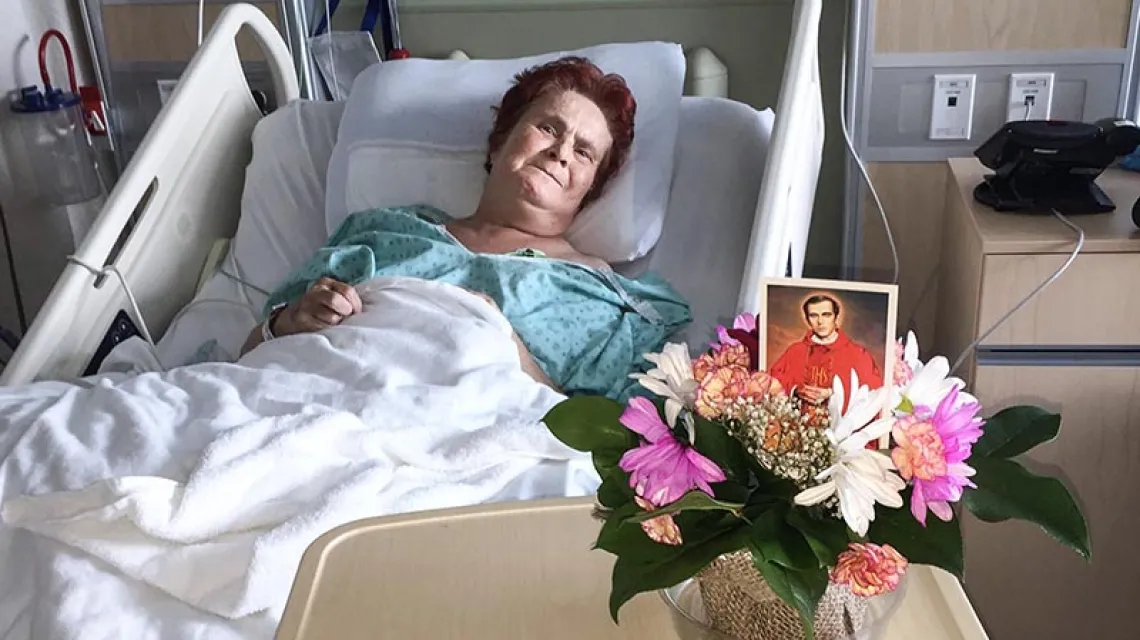 Marzena Skorek w szpitalu / Fot. Archiwum rodzinne