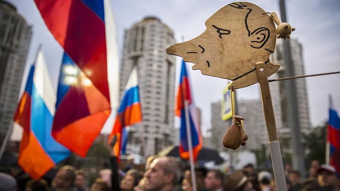 Demonstracja antyputinowskiej opozycji, Moskwa, 20 września 2015 r. / Fot. Pavel Golovkin / AP / EAST NEWS