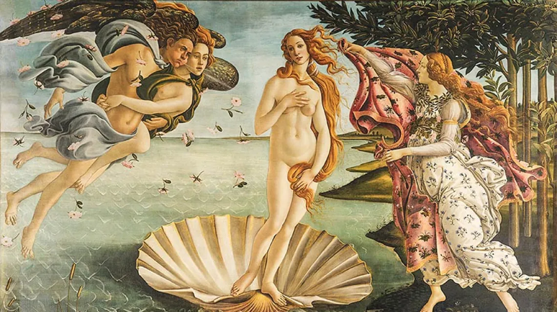 Sandro Botticelli, „Narodziny Wenus”, 1478 lub1484–1486 r. / Fot. DOMENA PUBLICZNA / GOOGLE ART PROJECT