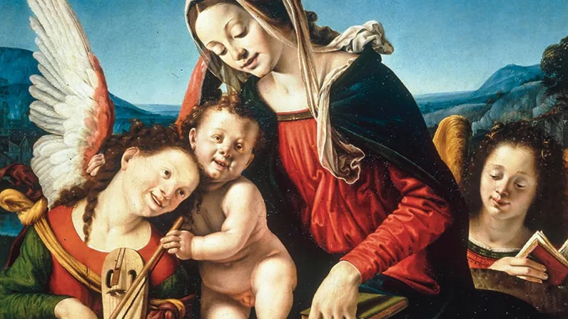 Piero di Cosimo „Maria z dzieckiem i dwoma aniołami”, ok. 1505 r. (fragment)  / Fot. AKG-IMAGES / CAMERAPHOTO / EAST NEWS