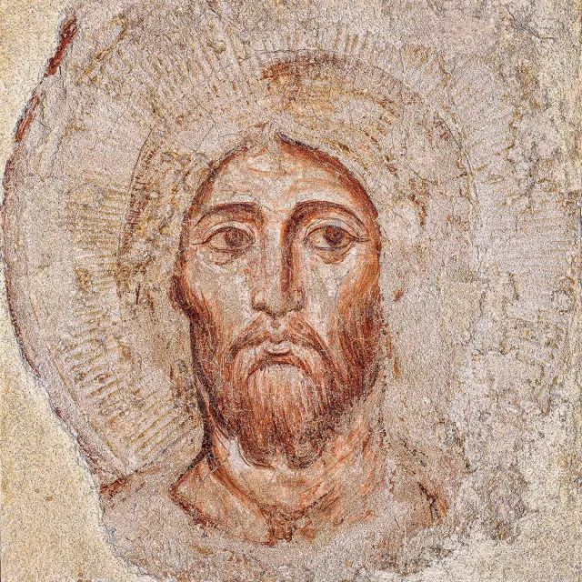 Twarz Jezusa, malowidło w bazylice św. Franciszka w Asyżu / ANTONIO QUATTRONE / MONDADORI PORTFOLIO / GETTY IMAGES