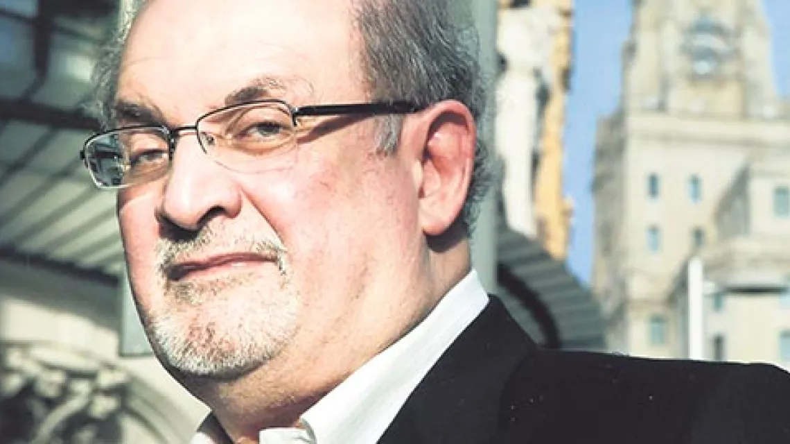 Salman Rushdie w Madrycie, październik 2015 r. / Fot. Fernando Alvarado / EPA / PAP