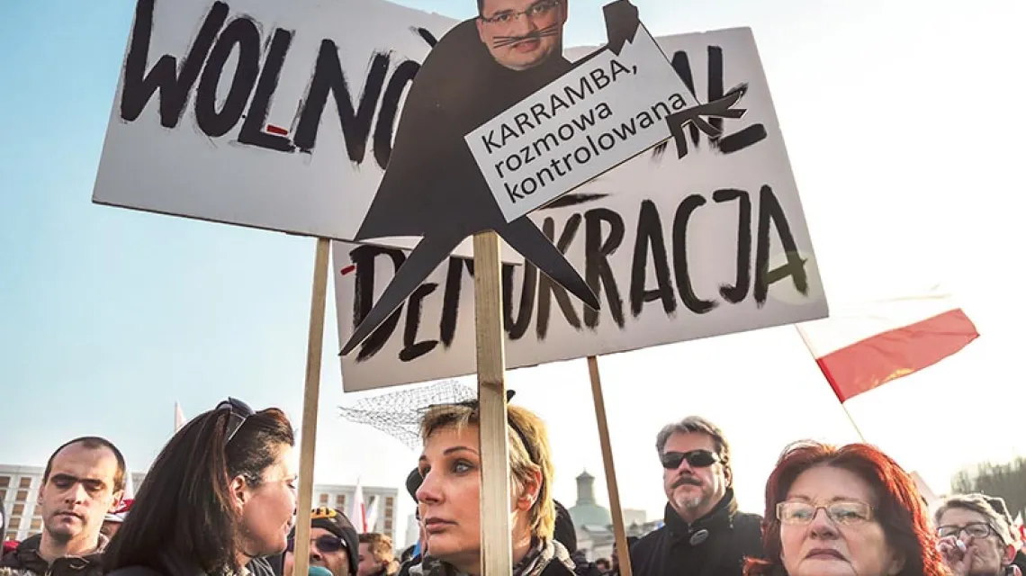 Marsz KOD pod hasłem „My, Naród”, Warszawa, 27 lutego 2016 r. / Fot. Beata Zawrzel / REPORTER