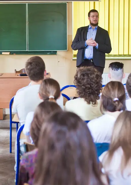 Spotkanie z Kamilem Janickim w V LO im. Augusta Witkowskiego, Kraków, 25 maja 2016 r. / Fot. Kamila Buturla dla „TP”