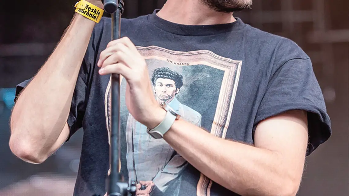 Filip Szcześniak na koncercie „Męskie Granie”, Wrocław, 6 sierpnia 2016 r. / Fot. Krzysztof Kaniewski / REPORTER