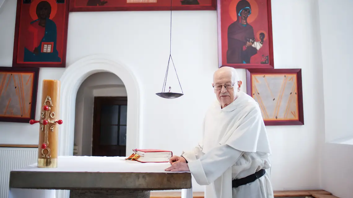 O. Jan Andrzej Kłoczowski OP, kaplica akademicka w kościele oo. Dominikanów w Krakowie, marzec 2015 r. / / fot. Grażyna Makara