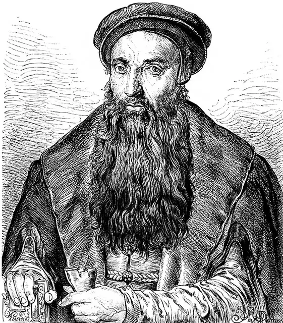 Jan Łaski „młodszy” (1499–1560). Drzeworyt Feliksa Zabłockiego z 1876 r. według rysunku Jana Matejki. / il. domena publiczna / wikipedia.com