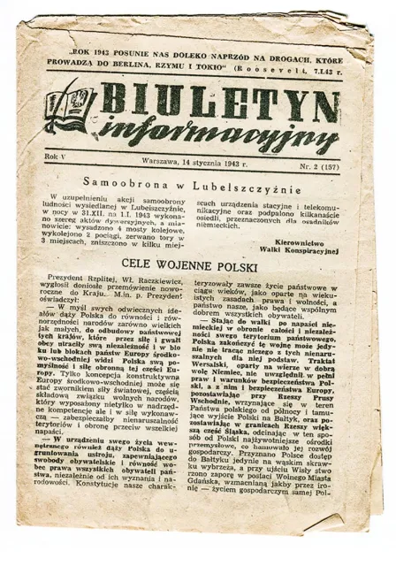 „Biuletyn Informacyjny” ze stycznia 1943 r. / Fot. Muzeum II Wojny Światowej