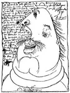 Król Ubu narysowany przez Pabla Picassa (1937) / 