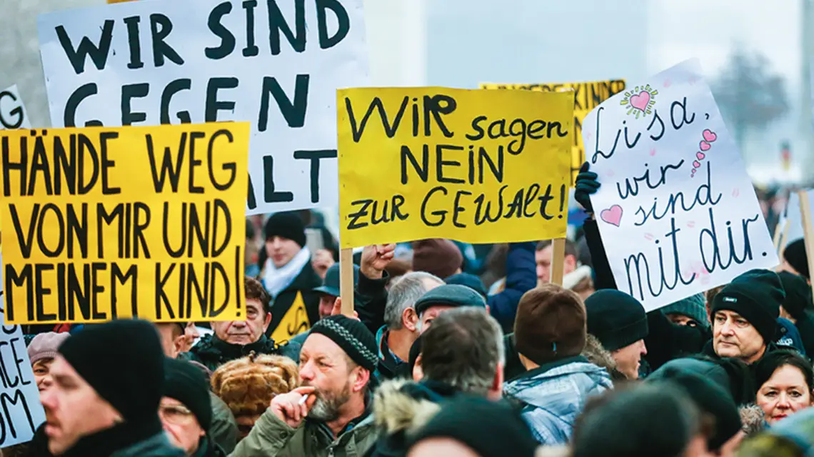 Demonstruje Międzynarodowa Konwencja Niemieckich Rosjan, Berlin, styczeń 2016 r. / Fot. Hannibal Hanschke / REUTERS / FORUM