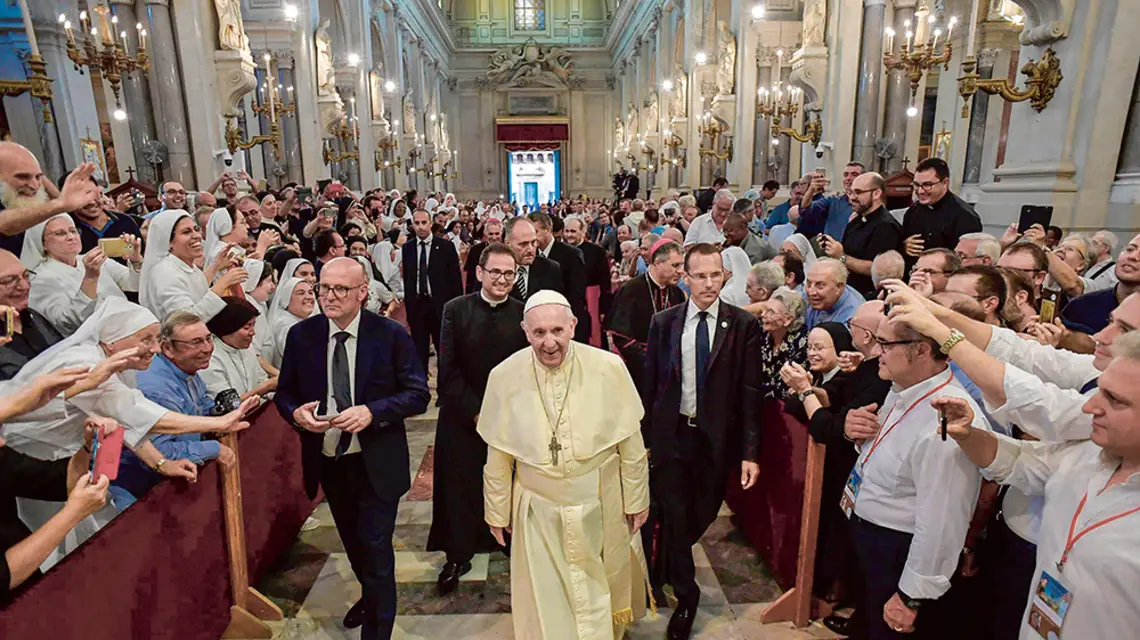 Papież w katedrze w Palermo na Sycylii, 15 września 2018 r. / AFP / EAST NEWS