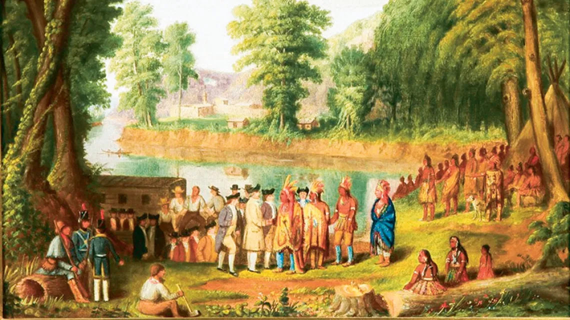 Sala Bosworth „Przybycie pionierów do Marietty”, ok. 1840 / LIBRARY OF CONGRESS