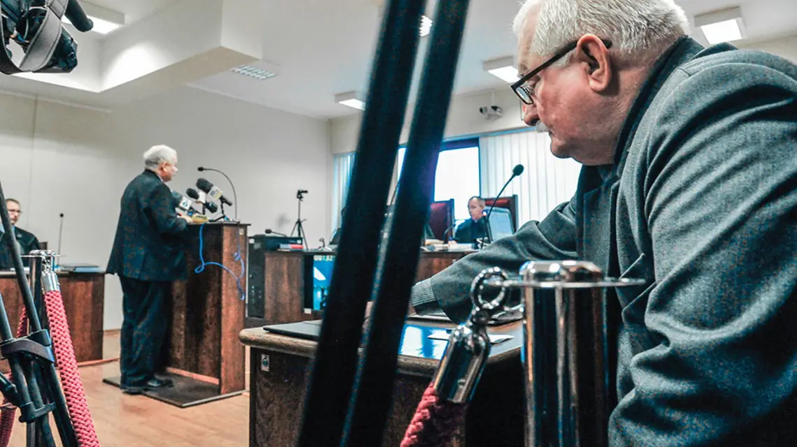 Pozywający Jarosław Kaczyński i pozwany Lech Wałęsa, Sąd Okręgowy w Gdańsku, 22 listopada 2018 r. / WOJCIECH STRÓŻYK / REPORTER