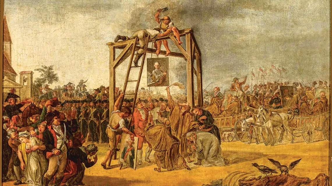 Jan Piotr Norblin, Wieszanie zdrajców, ok. 1794 r. Muzeum Narodowe w Warszawie / DOMENA PUBLICZNA / WIKIMEDIA
