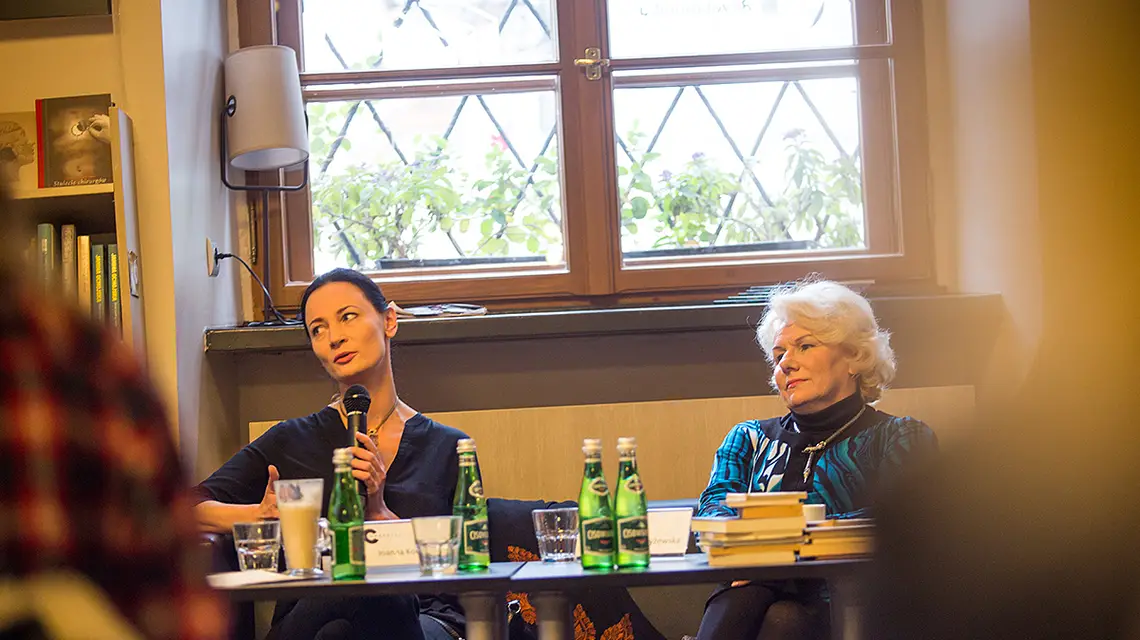 Tłumaczki. Dyskusja: Justyna Czechowska, Joanna Kornaś-Warwas, Katarzyna Krzyżewska / Fot. Tomasz Wiech