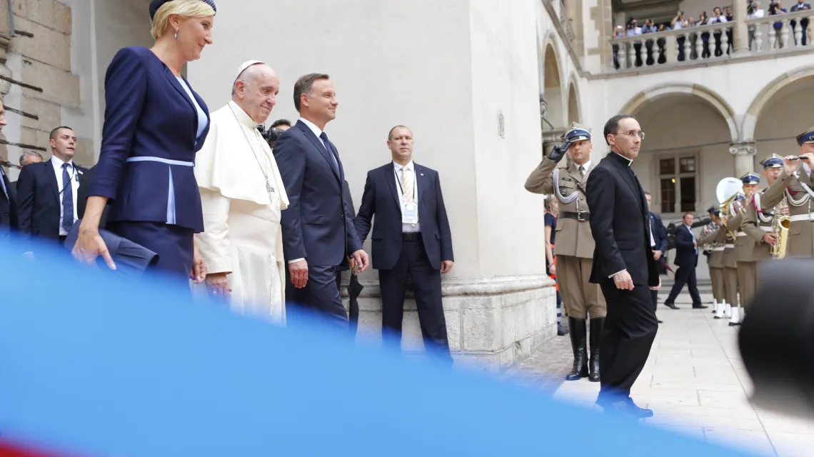 Papież Franciszek na Zamku Królewskim na Wawelu / / Fot. Tomasz Wiech dla "TP"