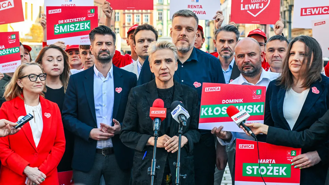 Lewica podczas kampanii. Wrocław, 20 września 2023 r. Maciej Kulczyński / PAP