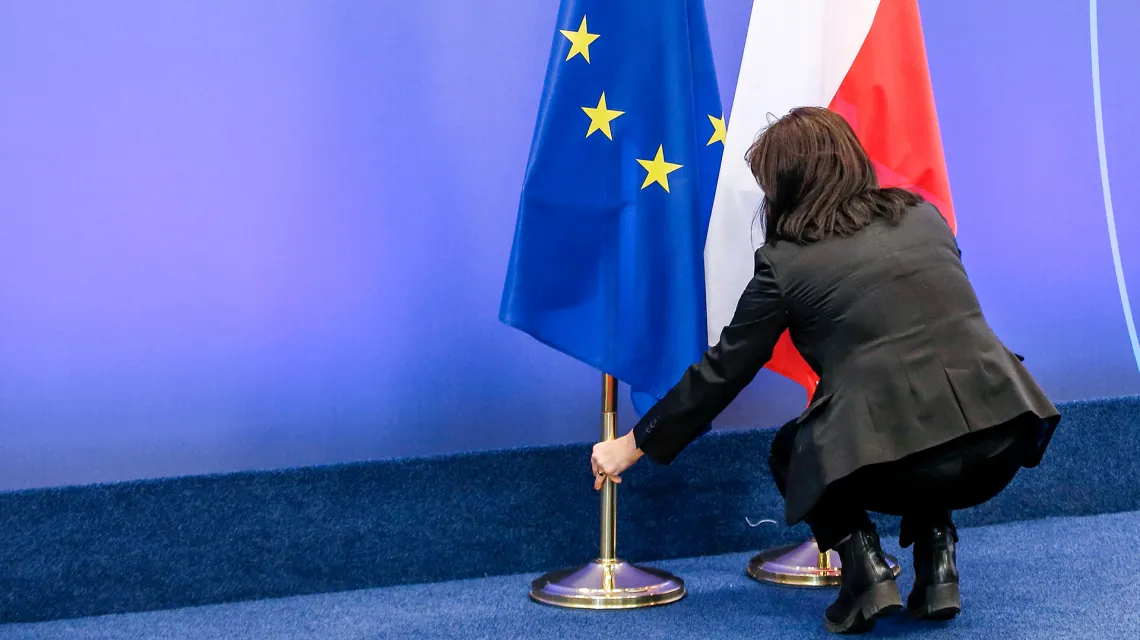 Przed przyjazdem polskiej delegacji do siedziby Komisji Europejskiej, 2016 r. Francois Lenoir / Reuters / Forum