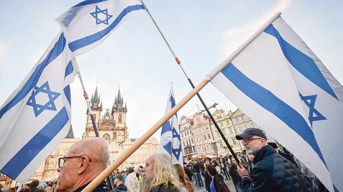 Wiec solidarności z Izraelem po ataku Hamasu. Praga, 1 listopada 2023 r. / MICHAL CIZEK / AFP / EAST NEWS