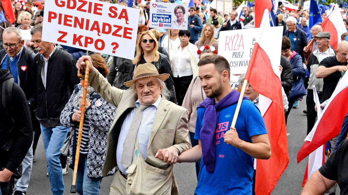 Marsz Miliona Serc, Warszawa, 15 października 2023 r. / Fot. Bogdan Sarwiński / East News