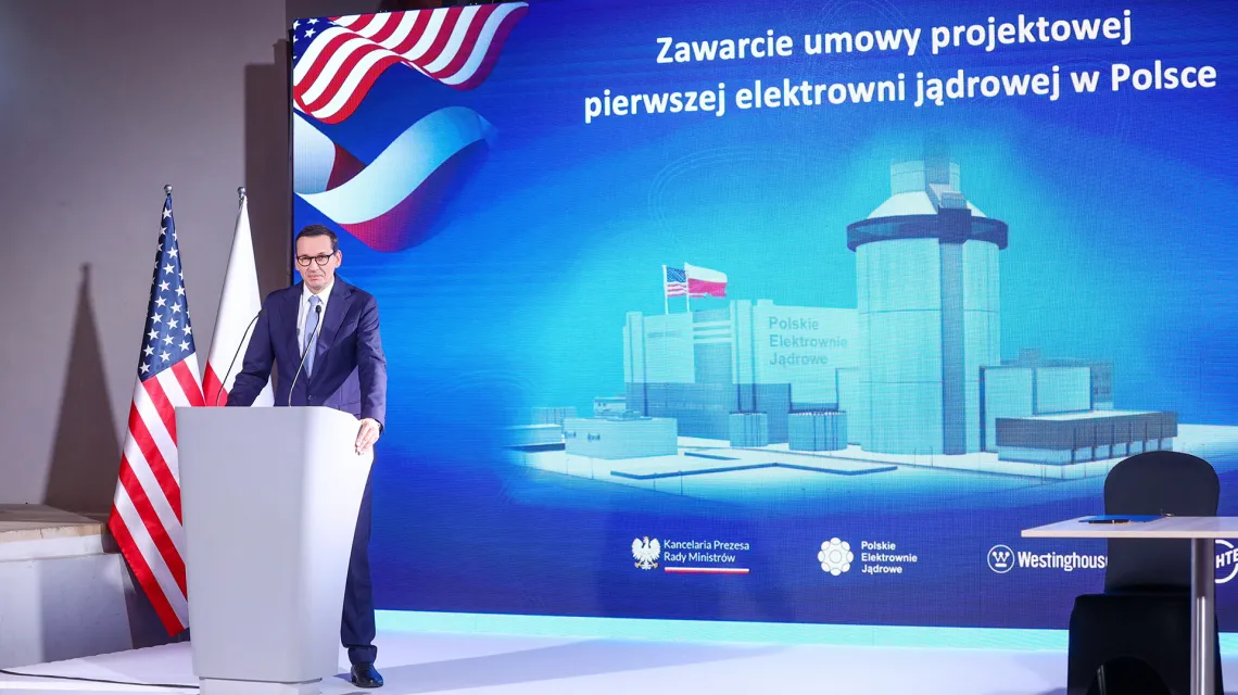 Podpisanie umowy o współpracy projektowej na pierwszą w Polsce elektrownię jądrową. Warszawa, 27 września 20223 r. / fot. Michal Żebrowski / EAST NEWS