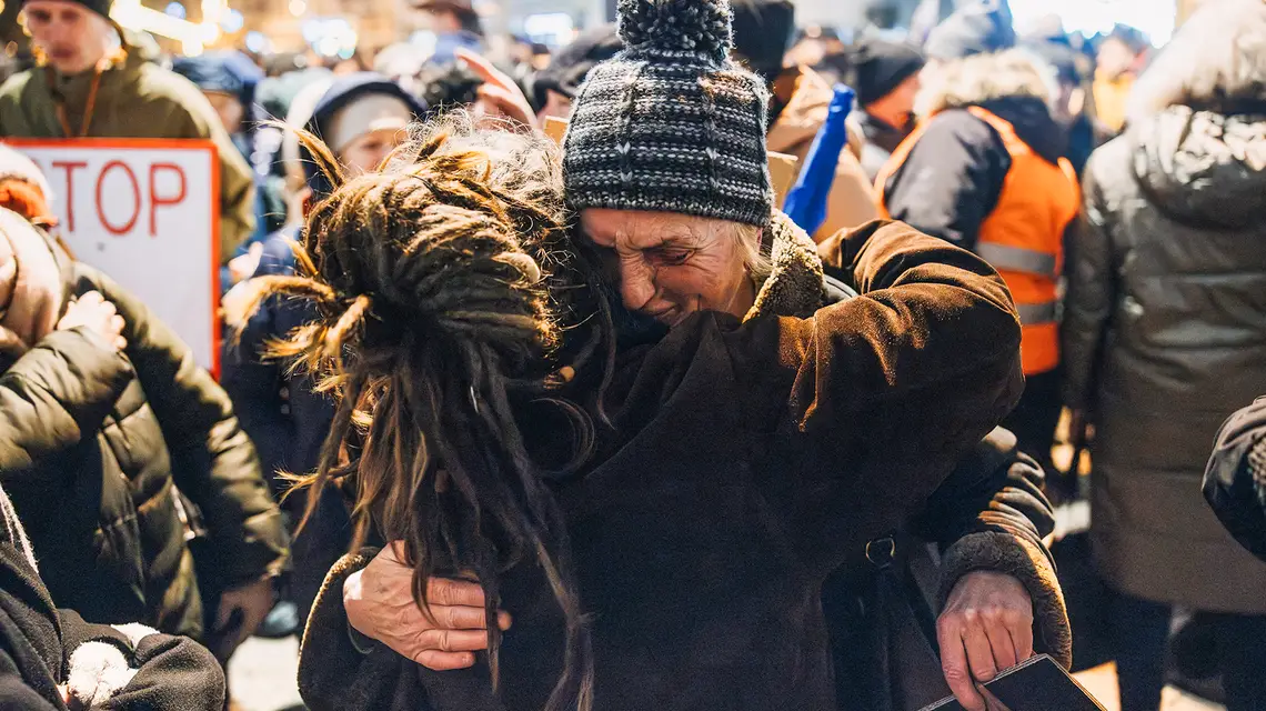 Protest przeciwko likwidacji Prokuratury Specjalnej przed parlamentem w Koszycach. Słowacja, 19 grudnia 2023 r. / Marek Molnar / ABACA / EAST NEWS