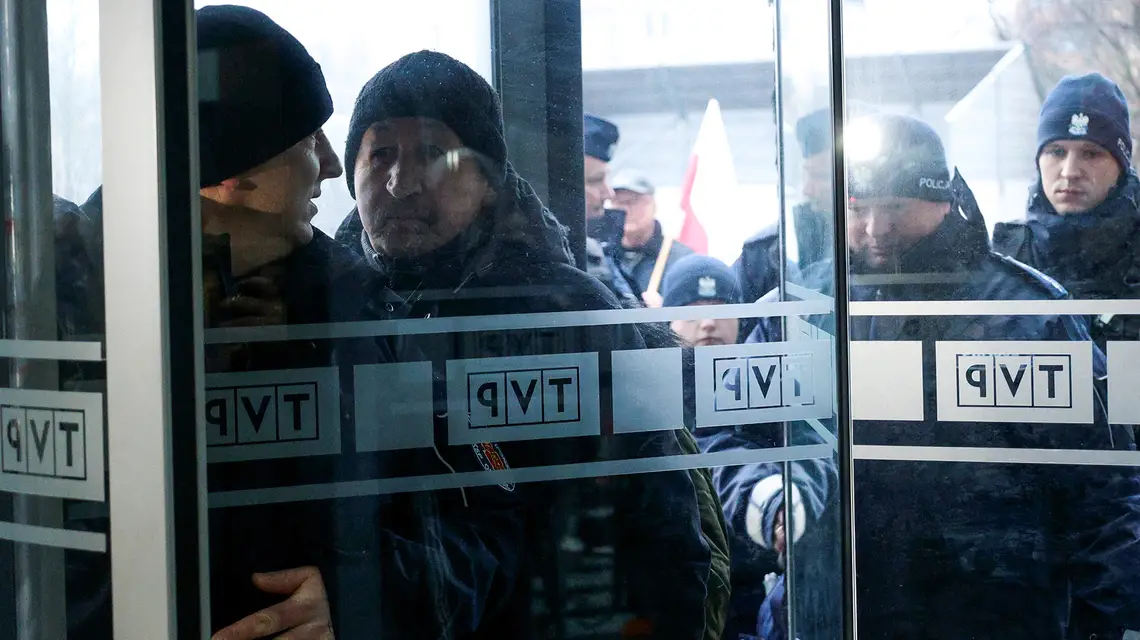 TVP przy ul. Woronicza. Warszawa, 20 grudnia 2023 r. / Michał Żebrowski / East News